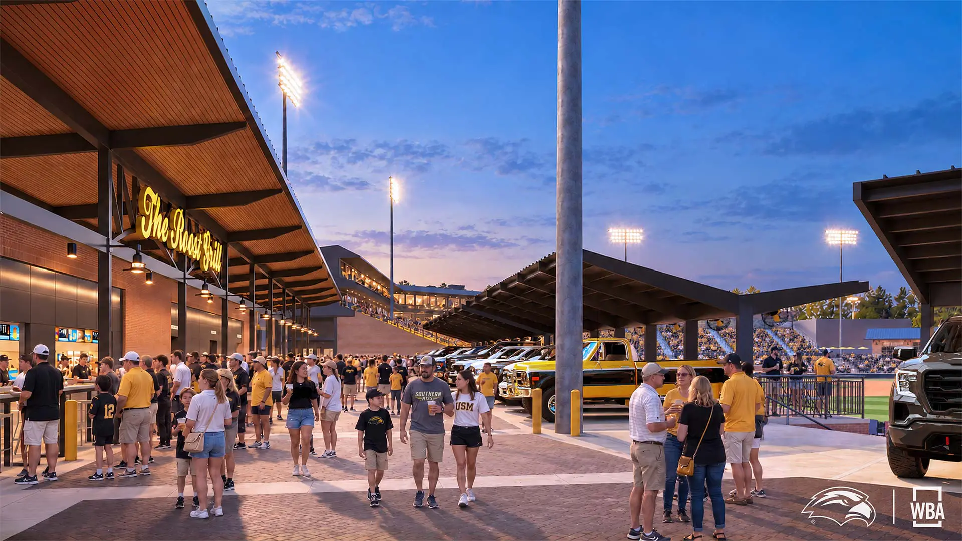 Ground rendering of the new Right Field entry plaza
