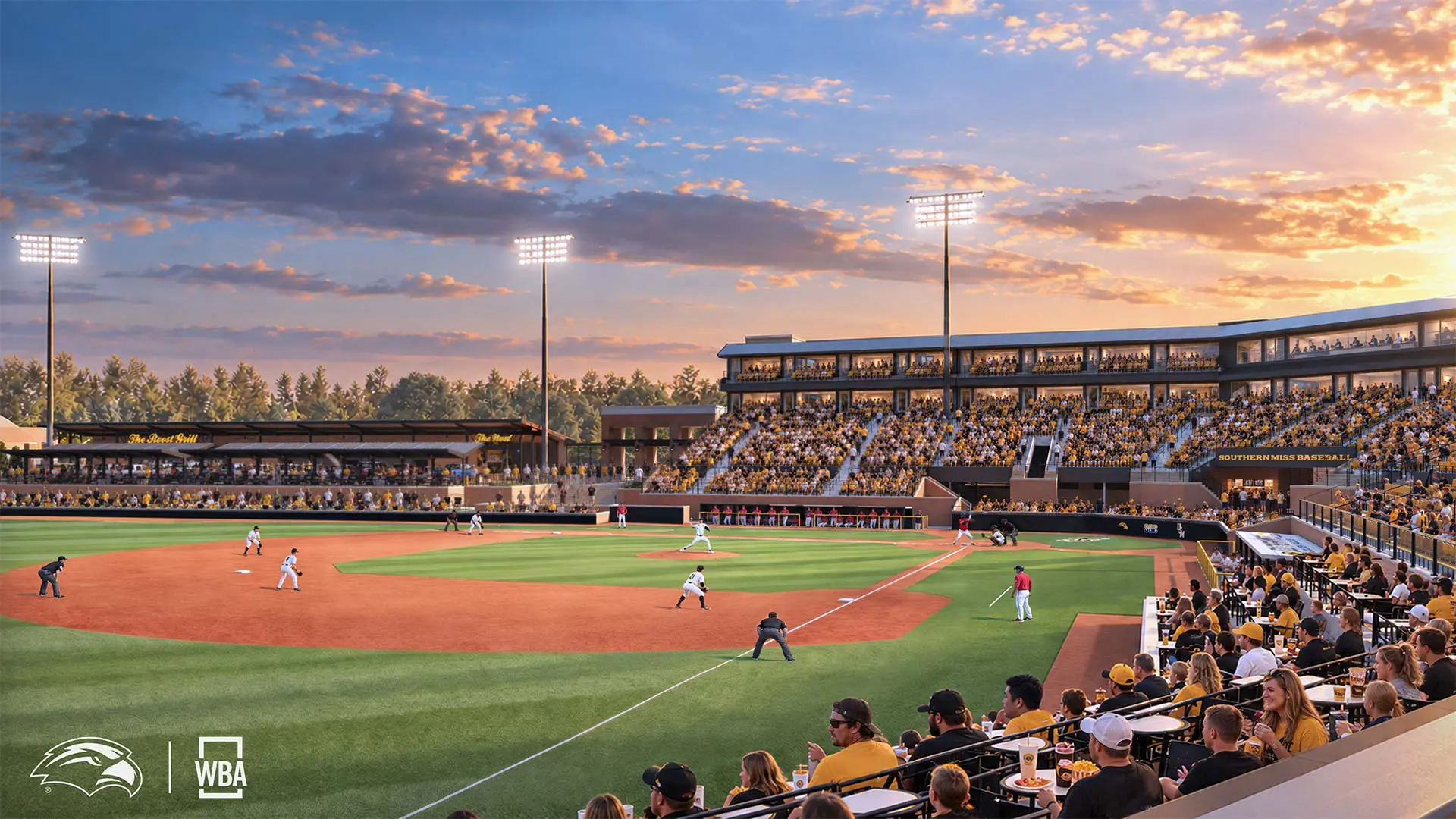 View from seating in new Left Field Landing