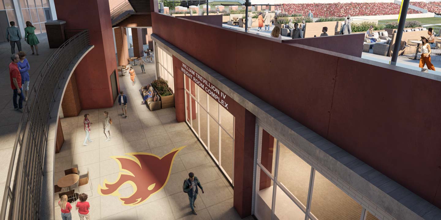 Rendering of football facility